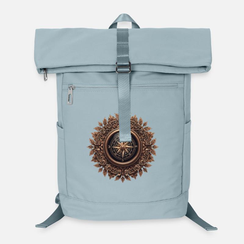Vintager Kompass mit Rosenfries Laptop-Rucksack 