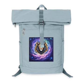 Celestial Lion with Golden Crown - Laptop Backpack - ice blue - Front