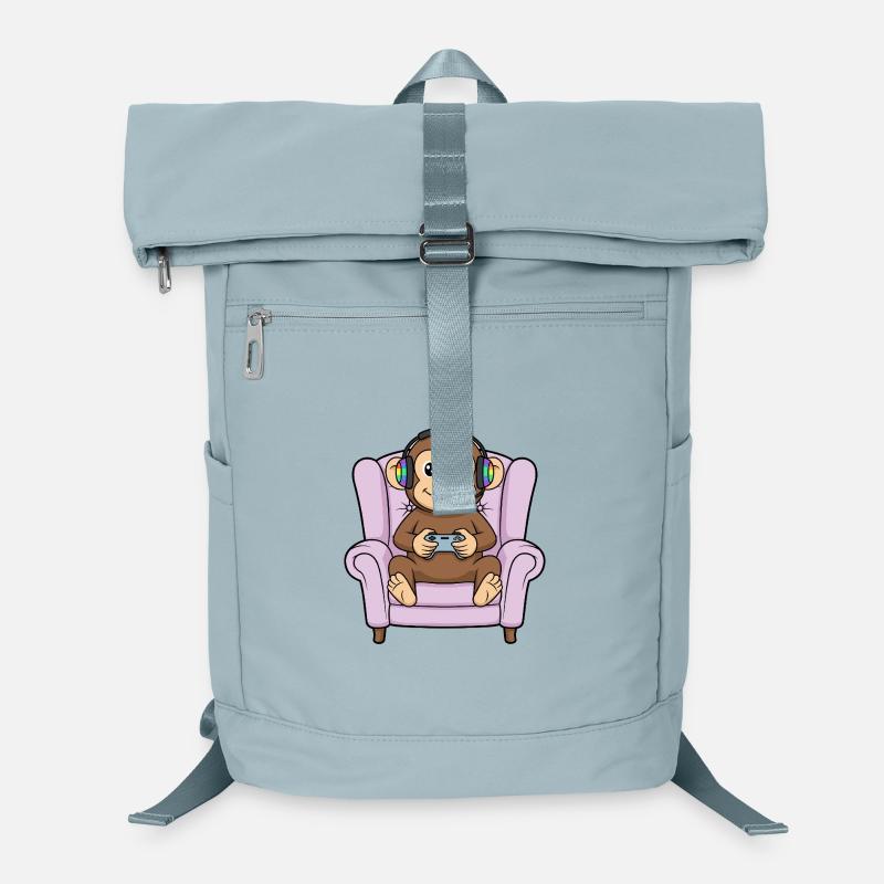 Gamer Monkey Ape Playing Video Games Art Laptop Backpack
