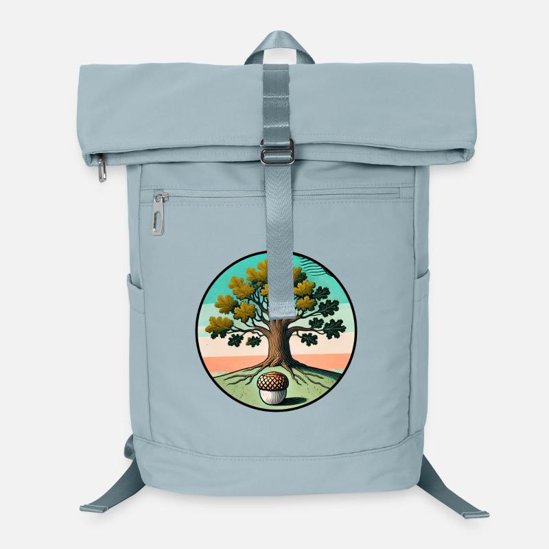 Retro-Baum des Lebens mit Eichel Laptop-Rucksack 