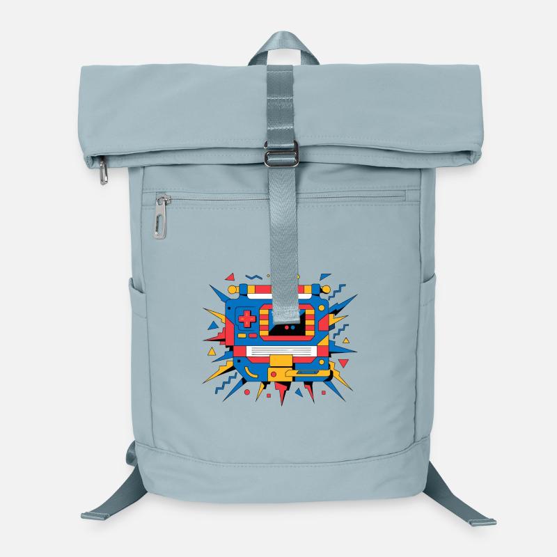 Retro neon console - Laptop Backpack - ice blue