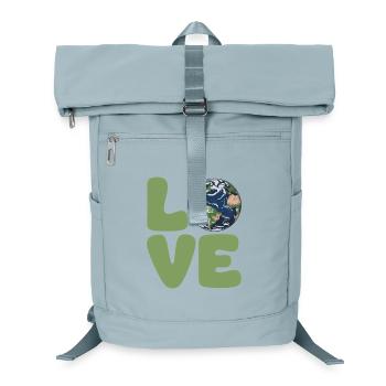 Earth Love Eco Typography - Laptop Backpack - ice blue - Front