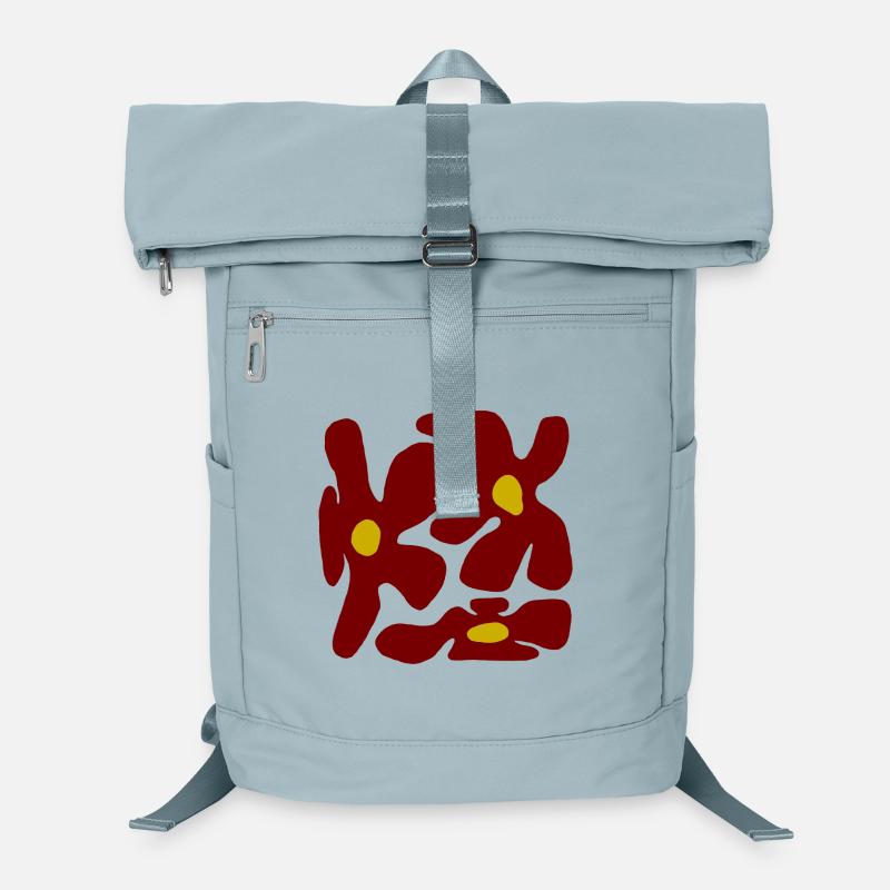 Fleurs rouges : design organique transparent - V2 Sac à dos ordinateur
