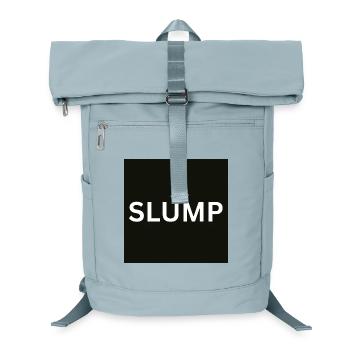 Slump Bold Text on Black - Laptop Backpack - ice blue - Front