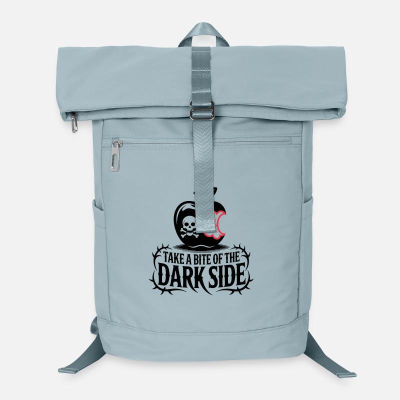 Dark Apple with Bite Design Laptop Backpack