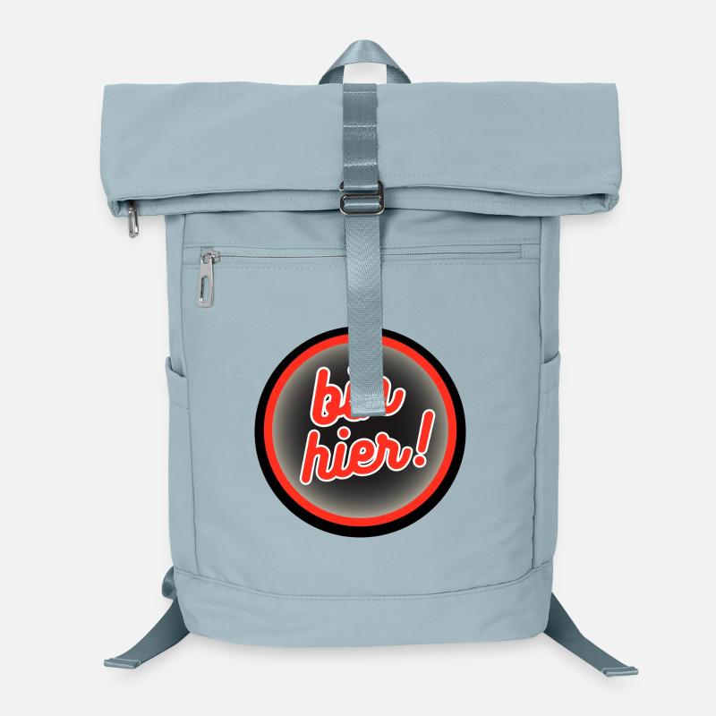 Bin Hier! Retro Badge Design Laptop-Rucksack 