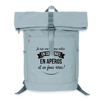 Geburtstagsgeschenk Beauf Freundin Humor Apero - Laptop-Rucksack  - Eisblau - Vorne