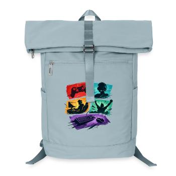 Univers de jeux vidéo colorés - Sac à dos ordinateur - bleu glacier - Devant