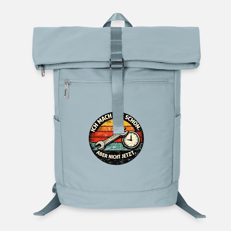 Prokrastination mit Werkzeug und Uhr Laptop-Rucksack 