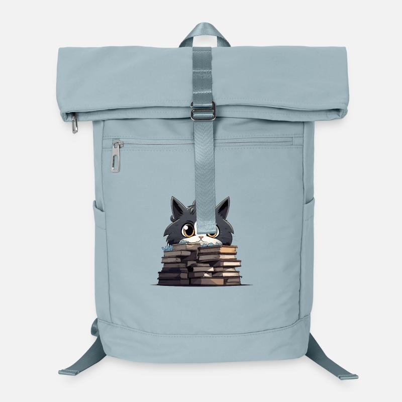 Des chatons sur des piles de livres Sac à dos ordinateur