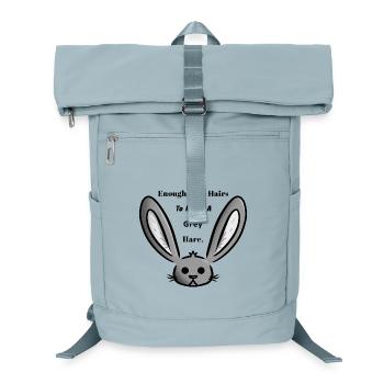 Grauer Hase/Haare - Laptop-Rucksack  - Eisblau - Vorne