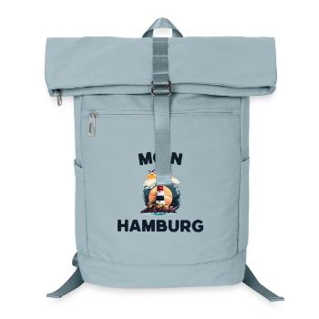 Moin Hamburg Leuchtturm Motiv - Laptop-Rucksack  - Eisblau - Vorne