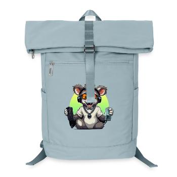 Gamer Koala with Headset - Laptop Backpack - ice blue - Front