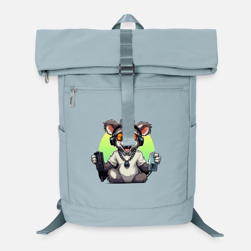 Koala gamer avec casque Sac à dos ordinateur