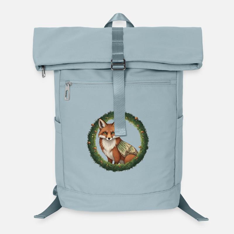 Fuchs Wald Kranz Illustration Laptop-Rucksack 
