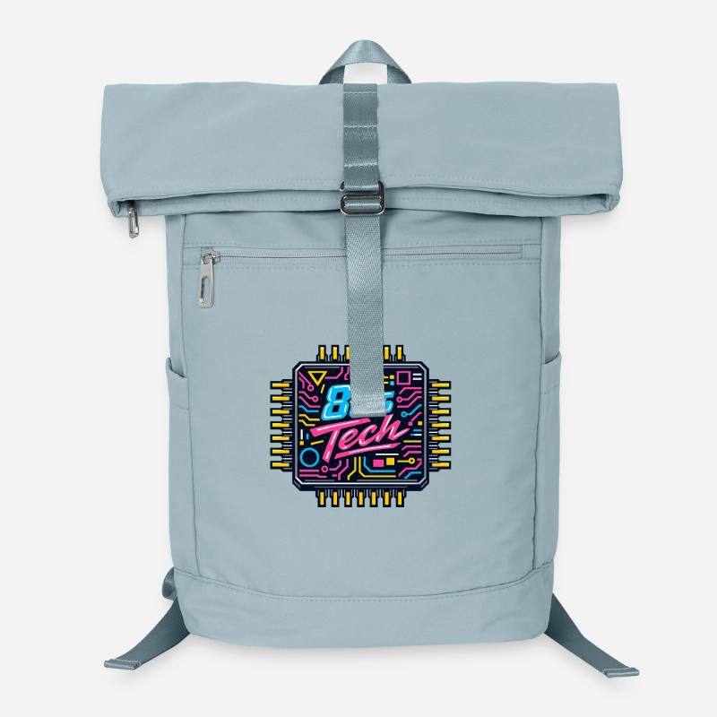 80er Tech Neon Chip Laptop-Rucksack 