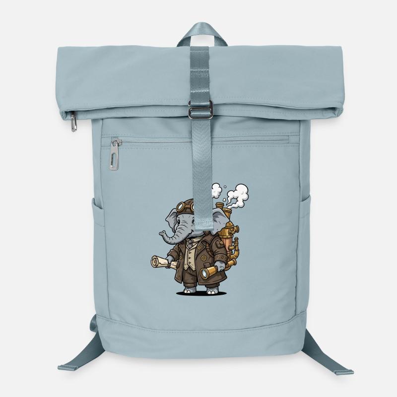 Éléphant Explorateur Steampunk Vapeur Rétro Sac à dos ordinateur