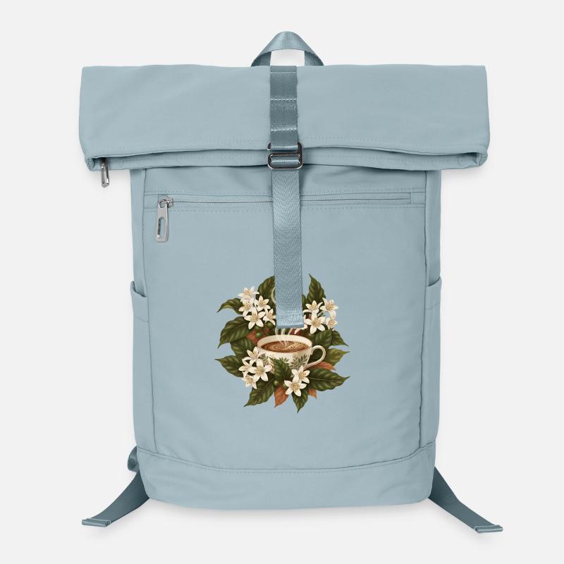Kaffee Tasse Blumen Botanik Laptop-Rucksack 