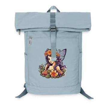 Elf Floral Mandala Hibiskus - Laptop-Rucksack  - Eisblau - Vorne