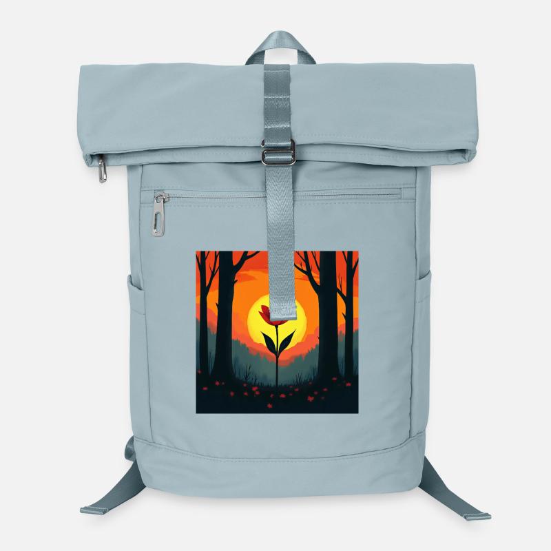Le soleil se lève dans la forêt Sac à dos ordinateur