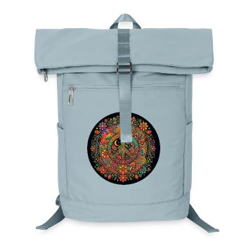 Peace Love Nature Hippie - Laptop Backpack - ice blue - Front