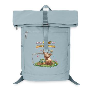 Siggi und der Zauberwald - Otto Otter beim Angeln - Laptop-Rucksack  - Eisblau - Vorne