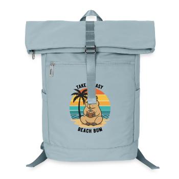 Capybara Beach Bum, ganz ruhig - Laptop-Rucksack  - Eisblau - Vorne