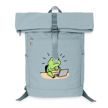 Froschkaffee und Laptop - Laptop-Rucksack  - Eisblau - Vorne