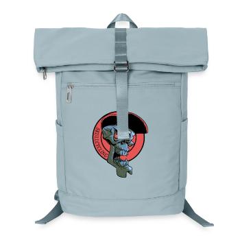 Laughing Cyclist's Skull - Laptop Backpack - ice blue - Front