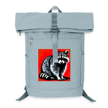 Waschbär - Laptop-Rucksack  - Eisblau - Vorne