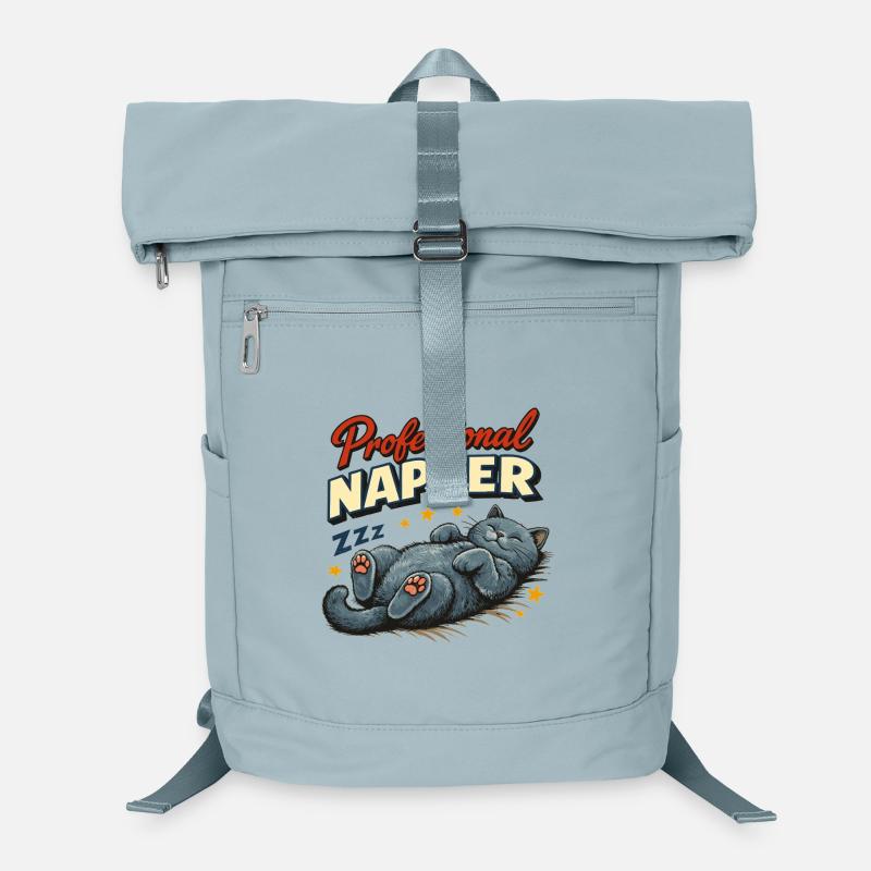 Professional Napper – British Shorthair Retro Cat Laptop Backpack