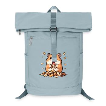 Gourmet-Hamster und Erdnüsse - Laptop-Rucksack  - Eisblau - Vorne