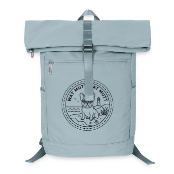 Wat mutt dat mutt French Bulldog by the Sea - Laptop Backpack - ice blue - Front