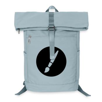 Pinceau, peinture, symbole artistique - Sac à dos ordinateur - bleu glacier - Devant