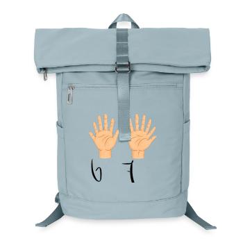 Double Open Hands Illustration - Laptop-Rucksack  - Eisblau - Vorne
