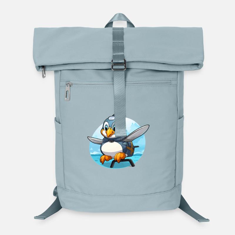 Flying penguin with backpack Laptop Backpack