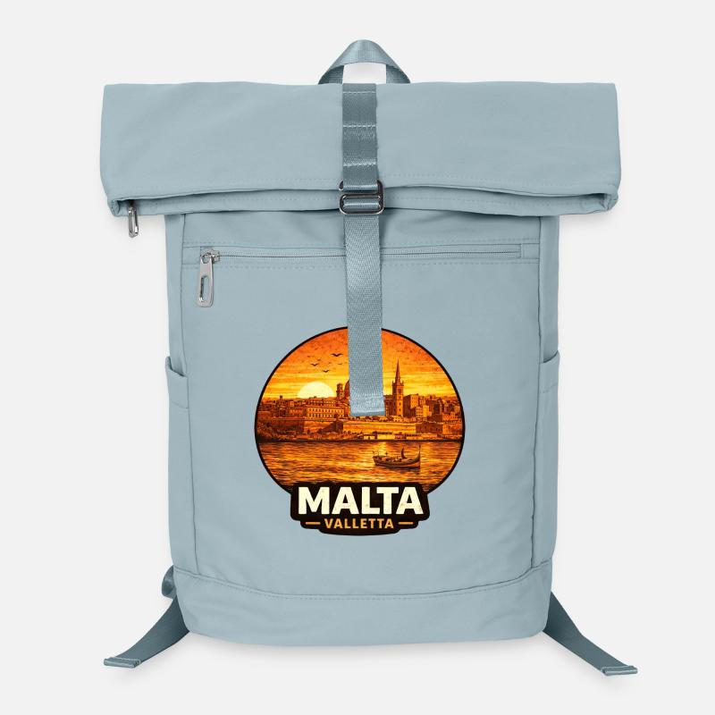 Malta Valletta Skyline Sunset Laptop Backpack