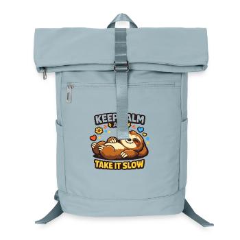 Faultier Ruhe Take It Slow - Laptop-Rucksack  - Eisblau - Vorne