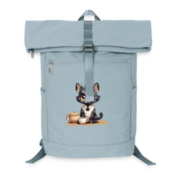 Kaffeezeit Katze mit Teekanne - Laptop-Rucksack  - Eisblau - Vorne