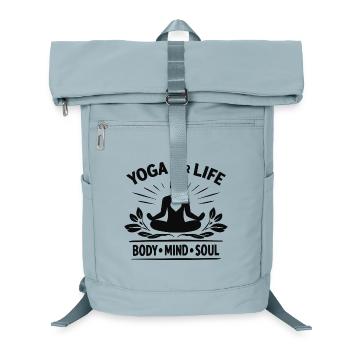 Yoga for Life Body Mind Soul Meditation - Laptop-Rucksack  - Eisblau - Vorne