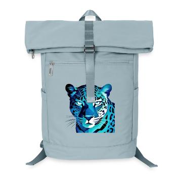 Fluorescent Geometric Blue Leopard - Laptop Backpack - ice blue - Front