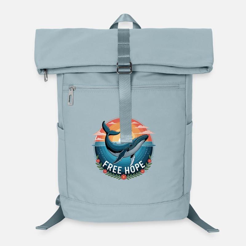 FREE HOPE :: Hope/ Timmy der Wal in der Ostsee Laptop-Rucksack 