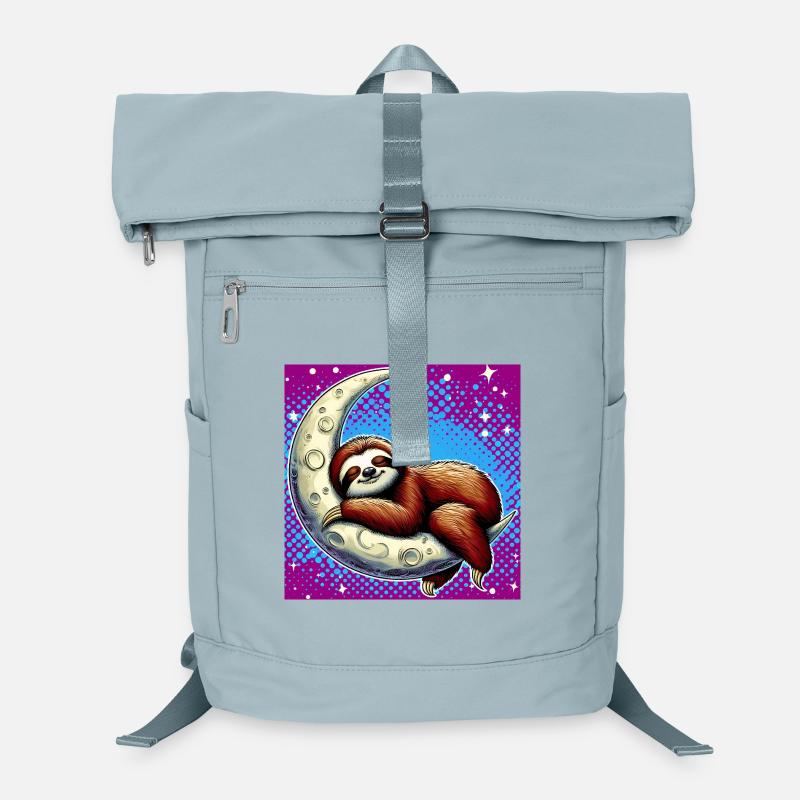 Sloth sleeps on the Moon Laptop Backpack