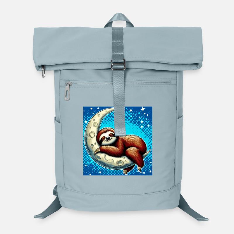 Sloth sleeps on the Moon Laptop Backpack