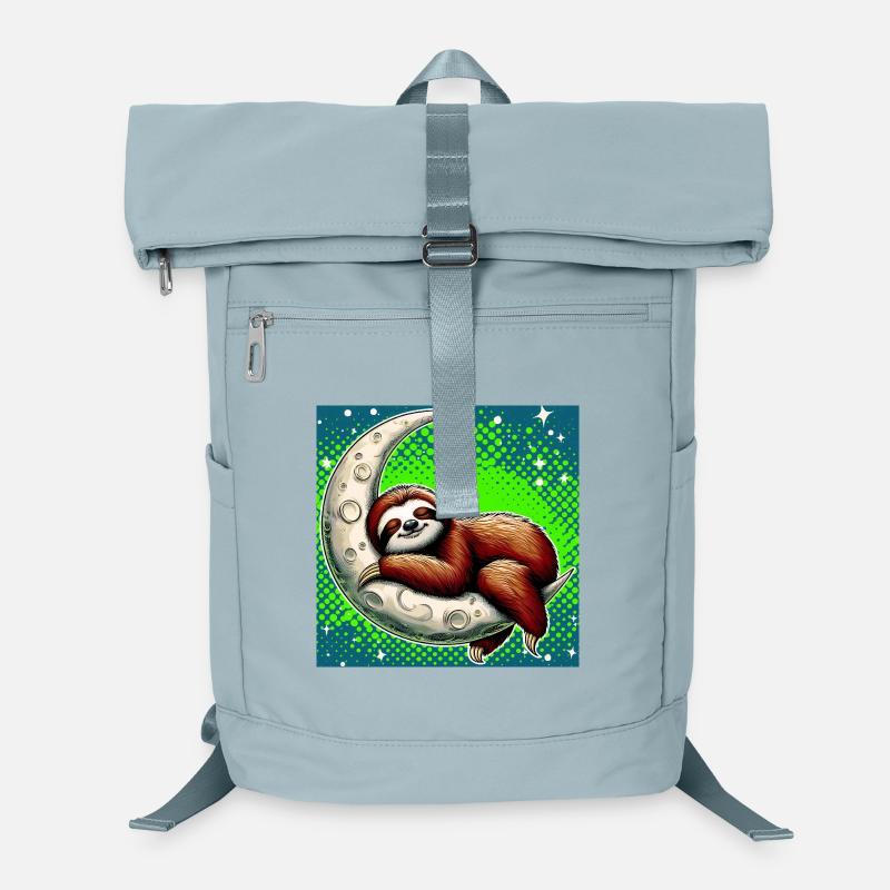 Faultier schläft auf dem Mond Laptop-Rucksack 
