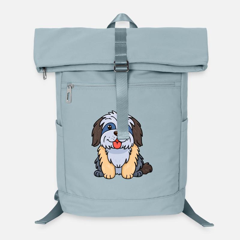 Kunterbunter Zottelhund (Comic) Laptop-Rucksack 