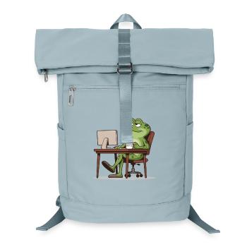 Bureau des grenouilles avec café - Sac à dos ordinateur - bleu glacier - Devant