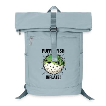 Globe Fish Danger Inflation Schwarzer Kugelfisch - Laptop-Rucksack  - Eisblau - Vorne