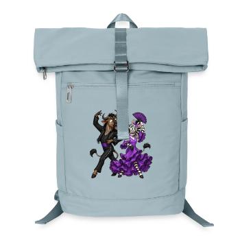 Wildebeest and zebra in spirited flamenco - Laptop Backpack - ice blue - Front