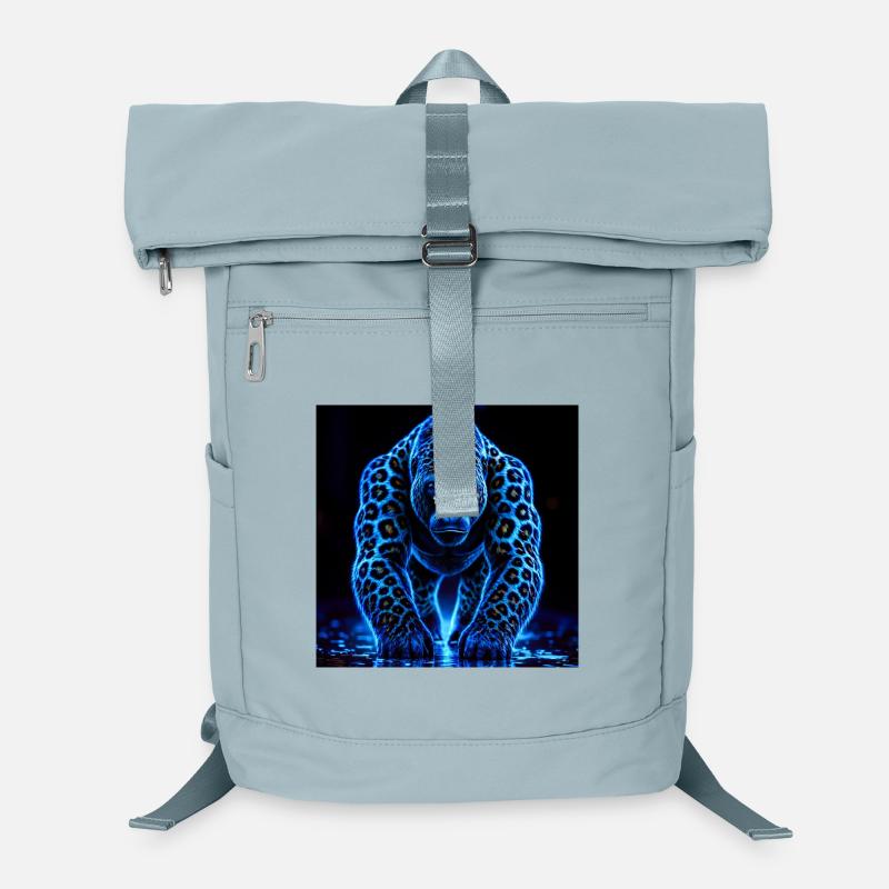 Gorille empereur néon avec motif léopard Sac à dos ordinateur